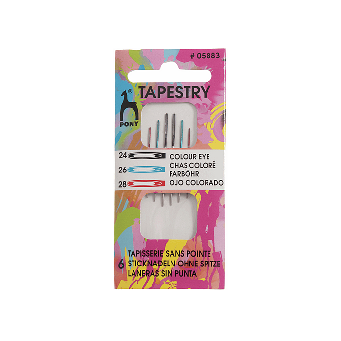 Pony Colour Eye Tapestry Needles Size 24/28