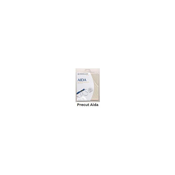 14 Count Aida Platinum 48 x 53cm (19 x 21in) - Precut with Free Pattern