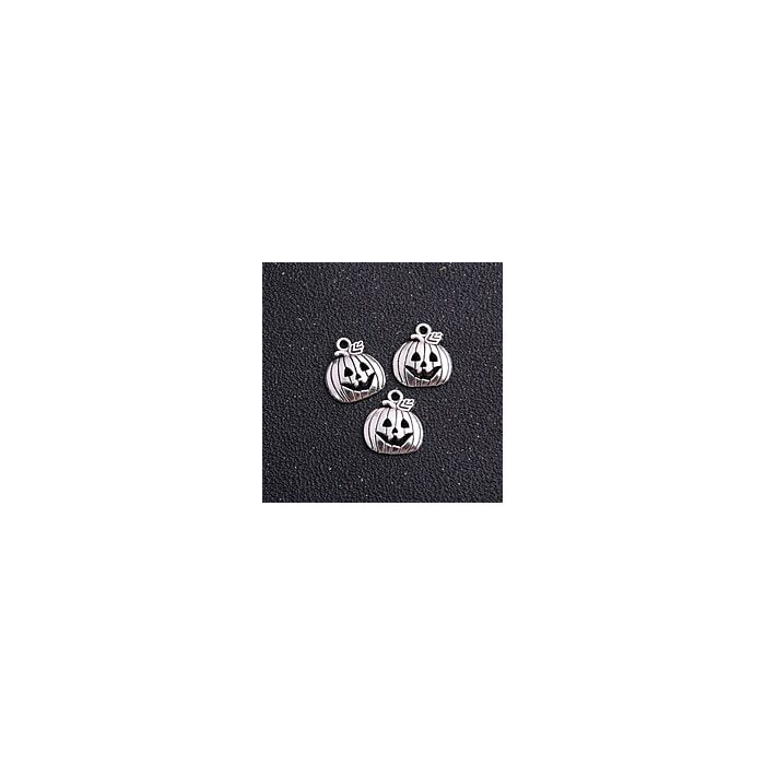 Pumpkin Silver Tone Charms 3 Pack