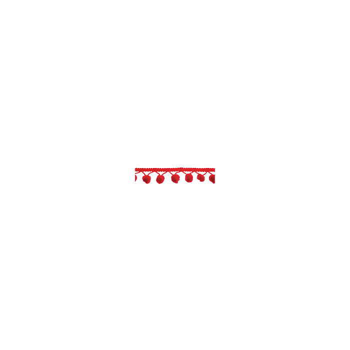 Red Pom Pom Trim