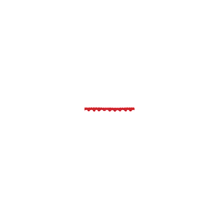 Red Narrow Pom Pom Trim
