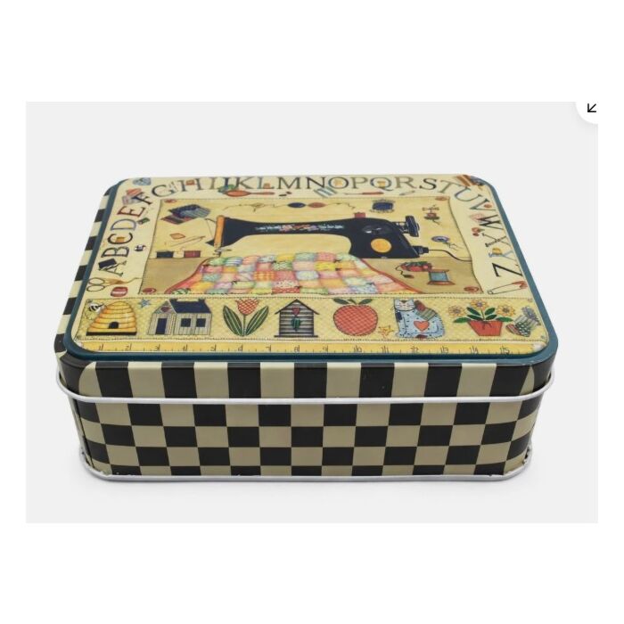 Sewing Kit in a Retro Style Tin - Sewing Machine