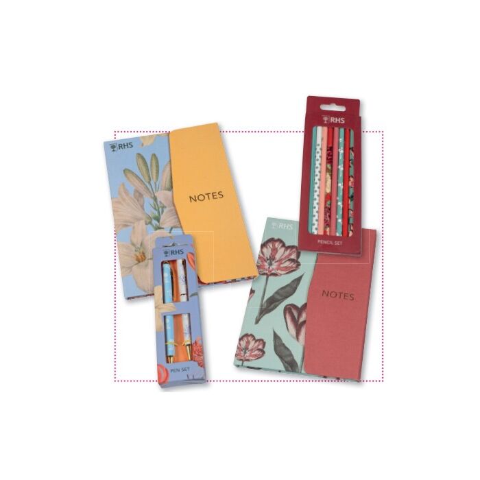 RHS Notebook, Pens & Pencil Sets
