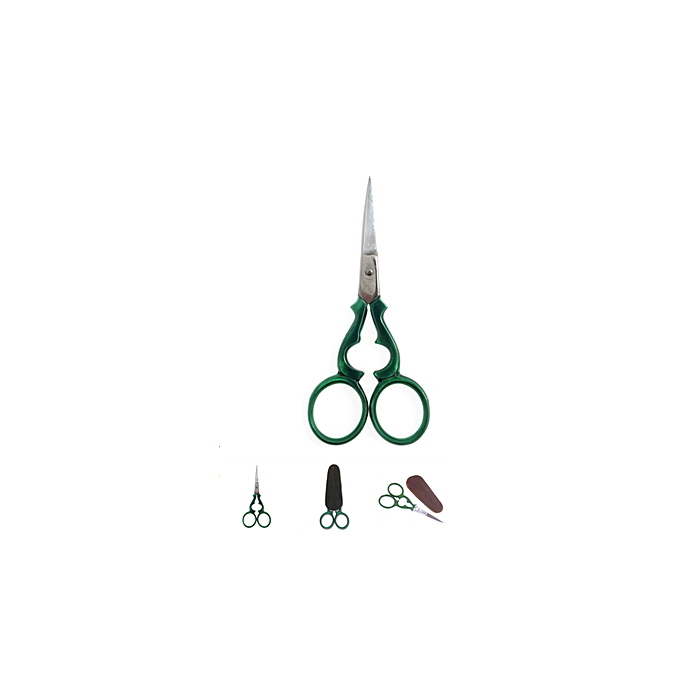 Victorian Scissors - Green 9.5cm