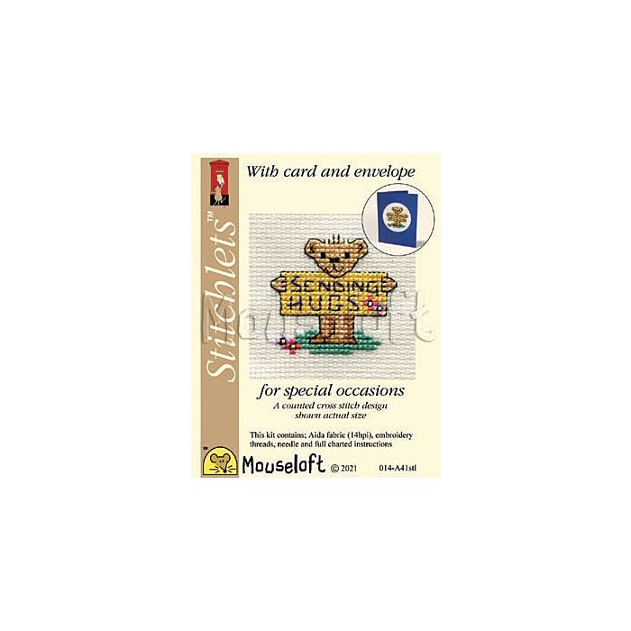 Mouseloft Occasions Stitchlets - Sending Hugs