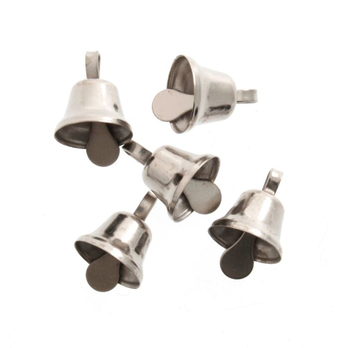 10mm Liberty Bells - Silver - Pack of 6 Bells