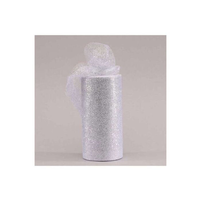Silver Net Tulle 15 cm wide