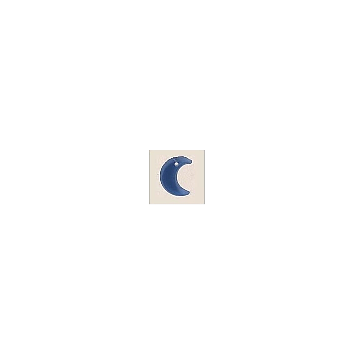 Mill Hill Glass Treasures 12186 - Small Crescent Moon Matte Light Sapphire