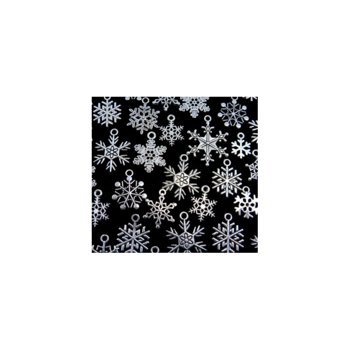 Snowflake - Antique Silver Tone - 3 Pack