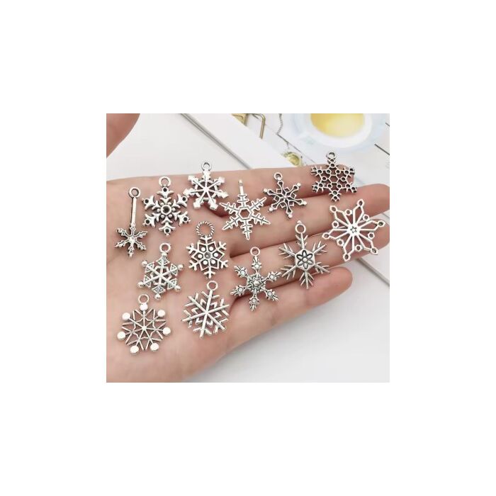 Snowflake Charms x 4