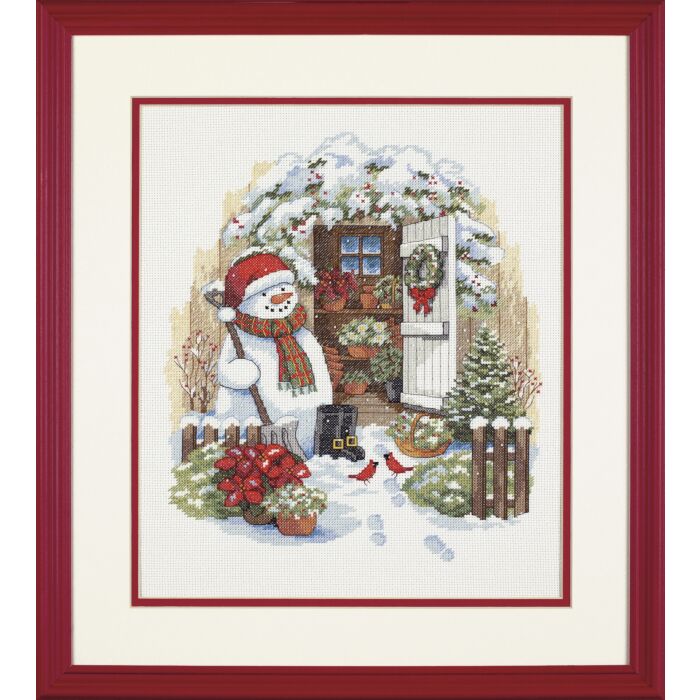Dimensions Garden Shed Snowman - Cross Stitch Kit