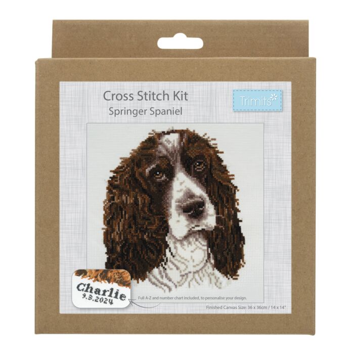 Trimits Dog Cross Stitch Kits: Springer Spaniel