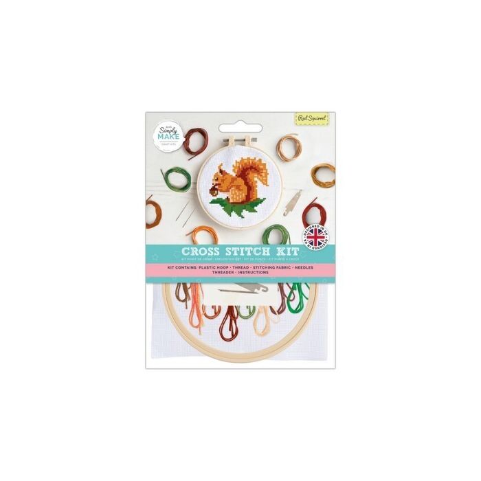 Simply Make Cross Stitch Kit - Red Squirrel 