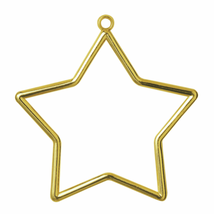 Plastic Star Shaped Frame - Gold 