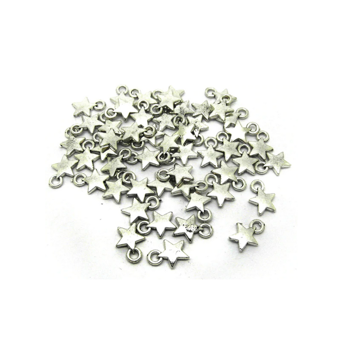 Star Silver Tone Charms - 3 Pack