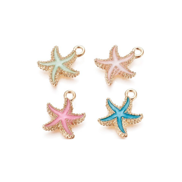 Starfish Charm - Assorted colours. Pack of 1