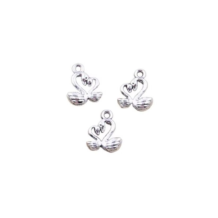 Mother and Baby Swan Charms - pack of 4