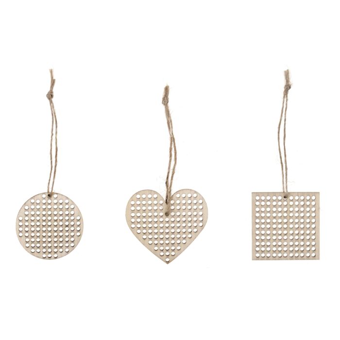 Cross Stitch Pre Punched Decoration - Mini Shapes