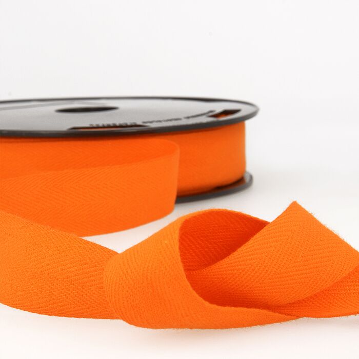 Trim: Twill Tape: Cotton: Orange - one Meter