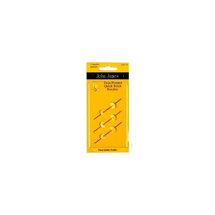 John James Size 24 Twin Pointed Quick Stitch Needles