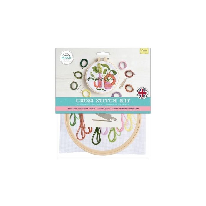  Simply Make Large Cross Stitch Kit - Vases