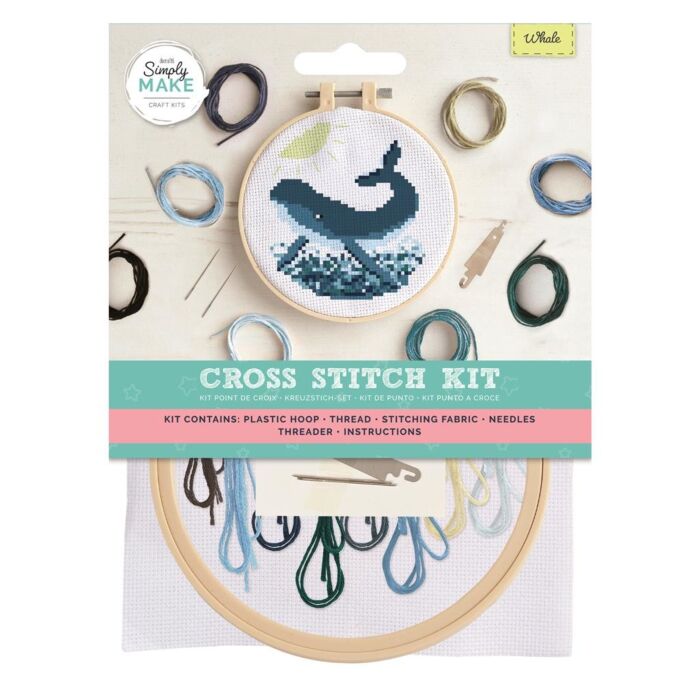 Simply Make Cross Stitch Kit - Whale