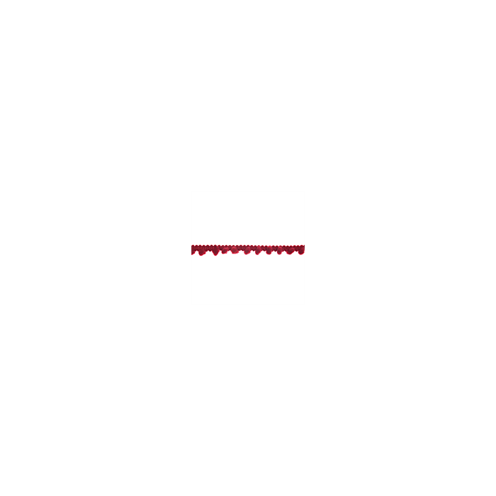 Wine Narrow Pom Pom Trim