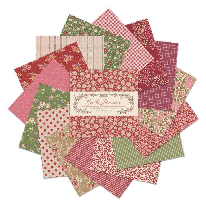 Tilda 100% Cotton Fabric Charm Pack: Creating Memories: Winter: