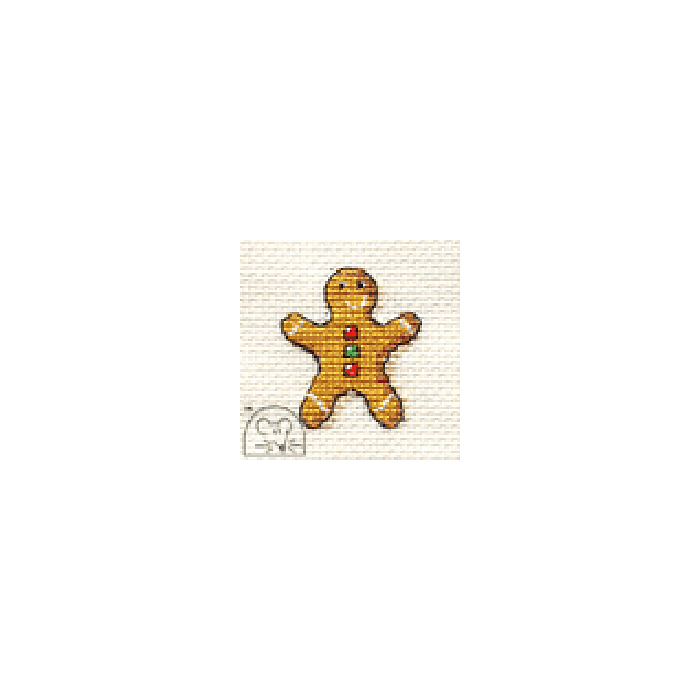 Mouseloft Christmas Gingerbread Man Stitch Kit With Card And Envelope - G32stl
