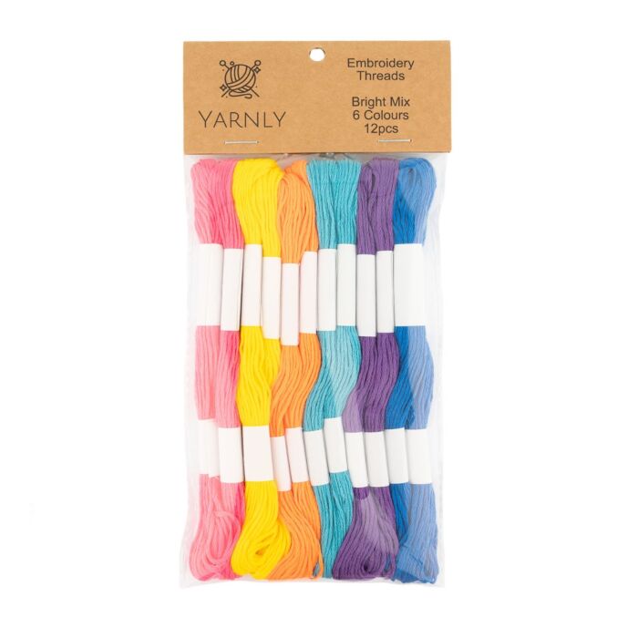 Yarnly Embroidery Threads - Brights Mix