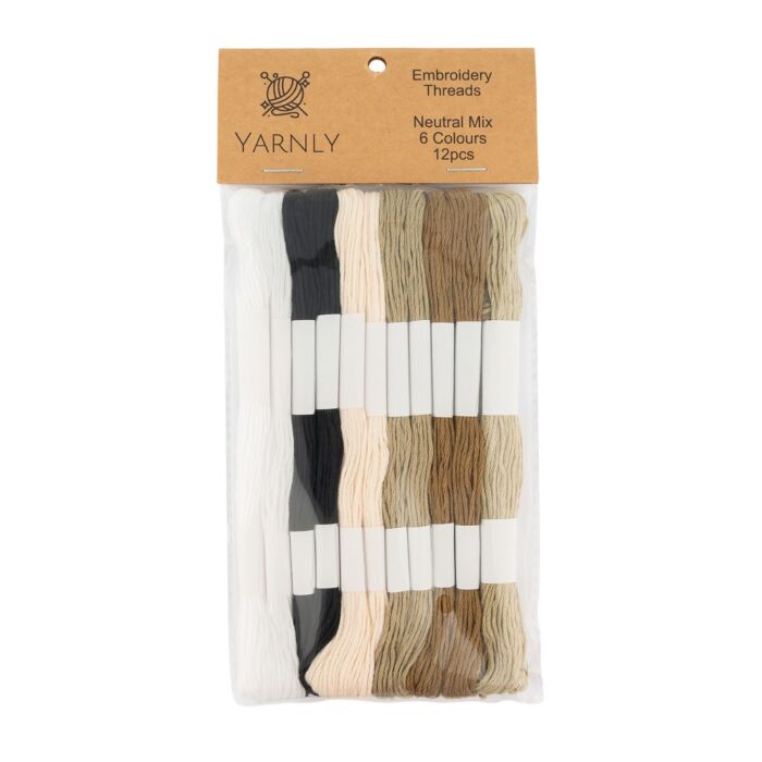Yarnly Embroidery Threads - Neutral Mix