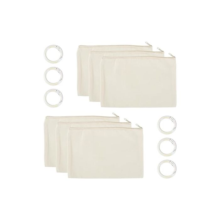 Cream Calico Make Up Bag