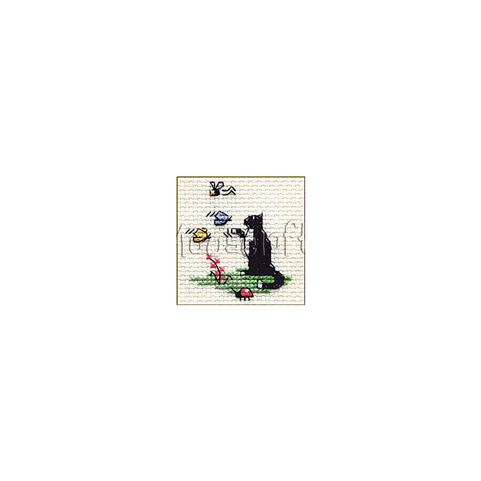 Mouseloft Curious Cat Cross Stitch Kit - 003-M02sml