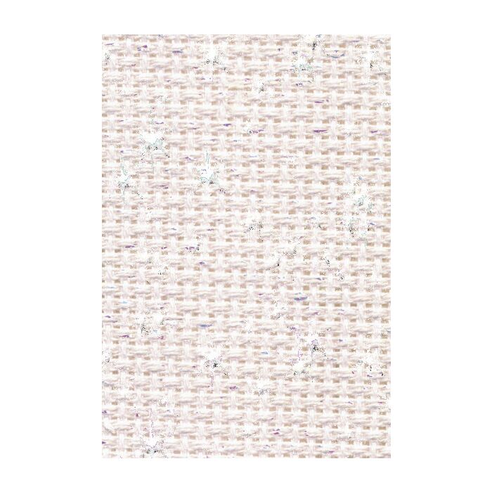 DMC Sparkly Iridescent Aida 14ct-pink - Off Cut - 110 X 35 cm
