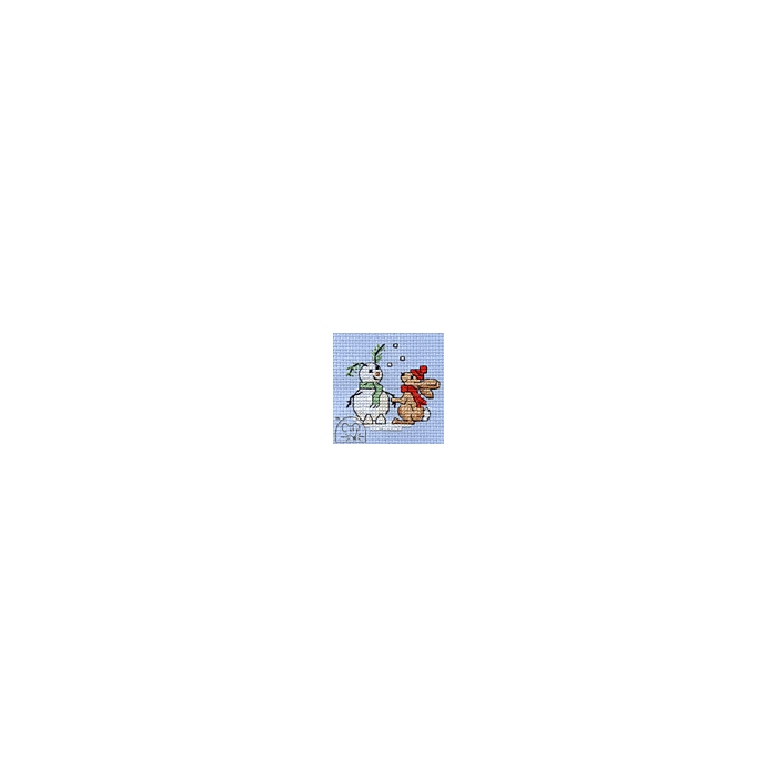 Mouseloft Snowbunny Cross Stitch Kit With Card And Envelope - H33stl