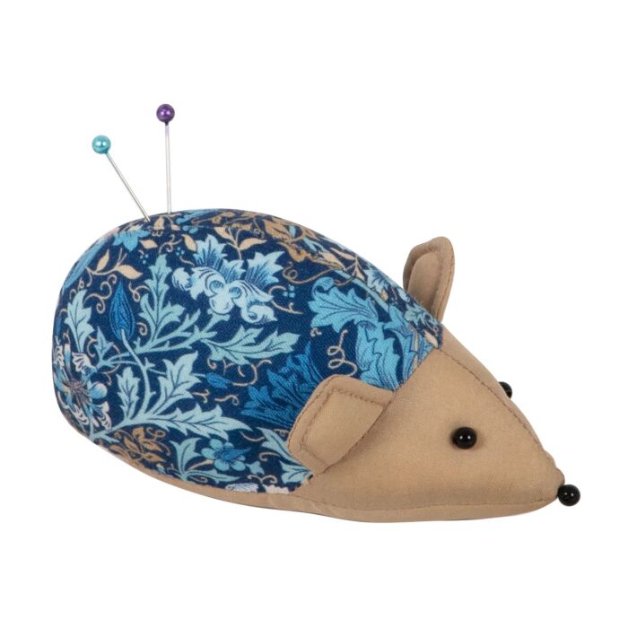 Woodblock floral Hedgehog Pincushion