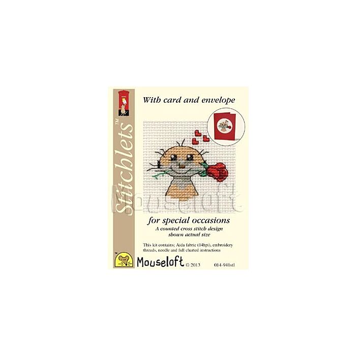 Mouseloft Occasions Stitchlets - Meerkat With Rose