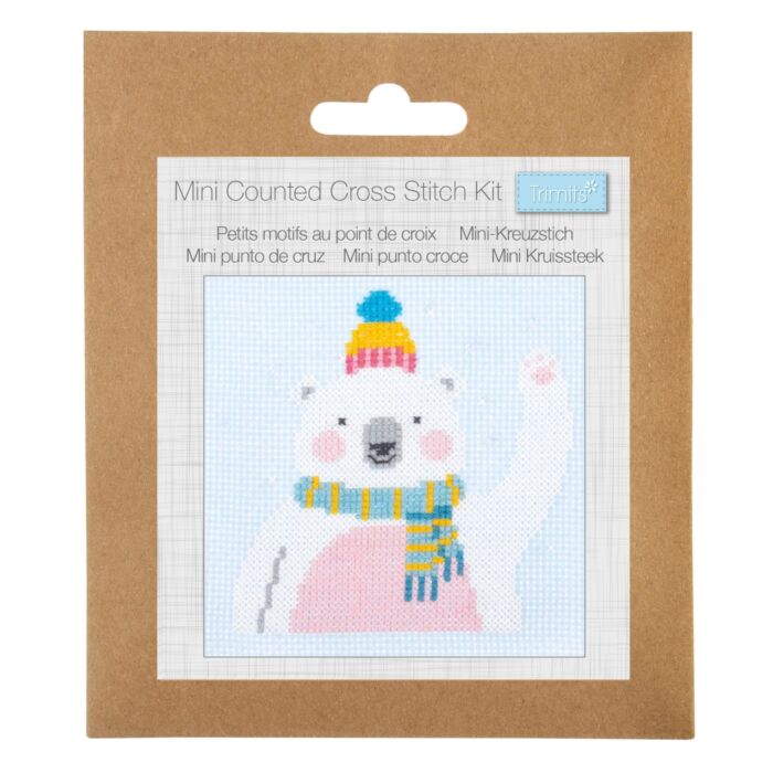 Trimits Mini Cross Stitch Kit - Polar Bear