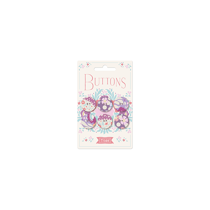 Tilda Plum Garden Buttons - 400025