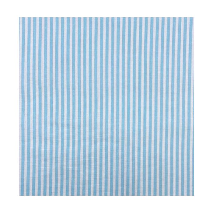 Polycotton Fabric - Candy Stripes - Sky