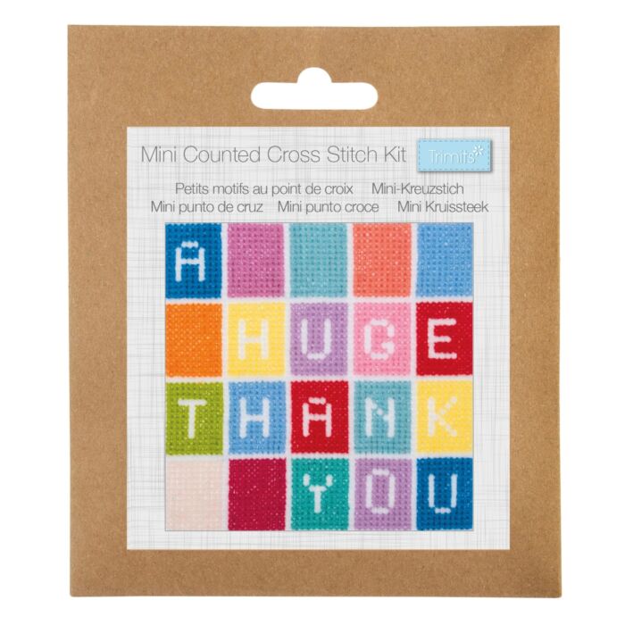 Trimits Mini Cross Stitch Kit - Thank You