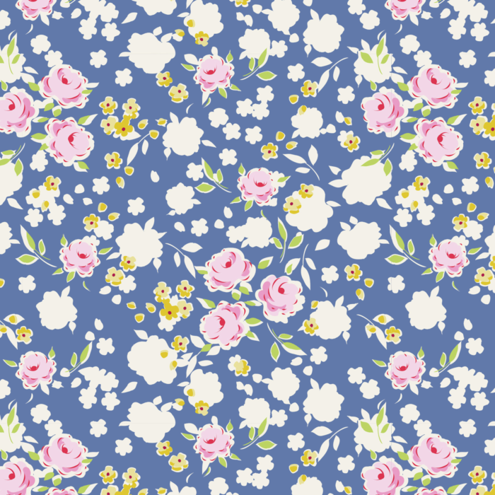 Tilda 100% Cotton Fabric Apple Butter, Bonnie, Blue Fat Qtr