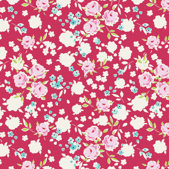 Tilda 100% Cotton Fabric Apple Butter, Bonnie, Red Fat Qtr