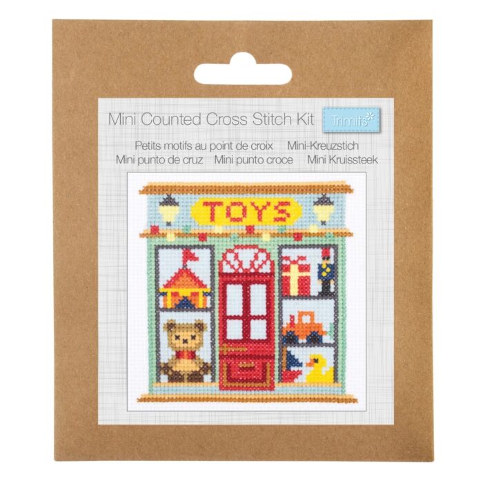 Trimits Mini Cross Stitch Kit - Toy Shop