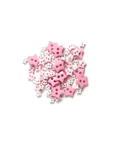 Craft Buttons - Pink Stars (2.5g Pack)