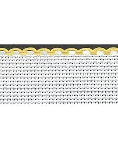 1in / 2.5cm White / Yellow Edged Aida Band - 1m
