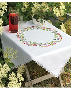 Embroidery Kit: Tablecloth: Summer Flower Ring