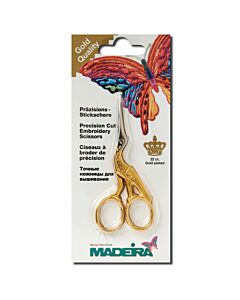 Embroidery Scissors: Gold-Plated: Stork Style: 9cm or 3.5in