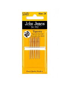 John James Nickel Plated Tapestry Needles - Size 24/26 (6 Needles)
