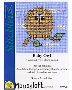 Mouseloft Baby Owl Cross Stitch Kit - 004-707stl